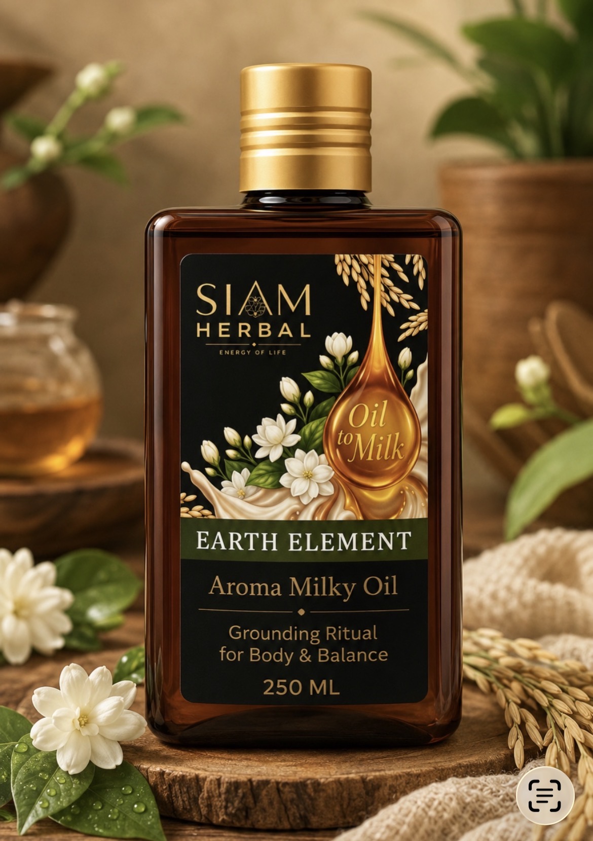 Siam Herbal Earth Element Aroma Milky Oil