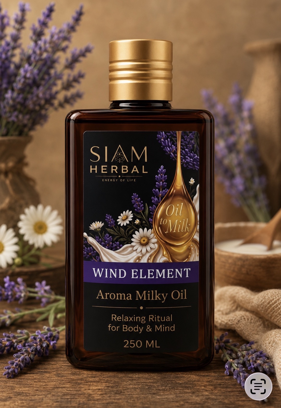 Siam Herbal Wind Element Aroma Milky Oil